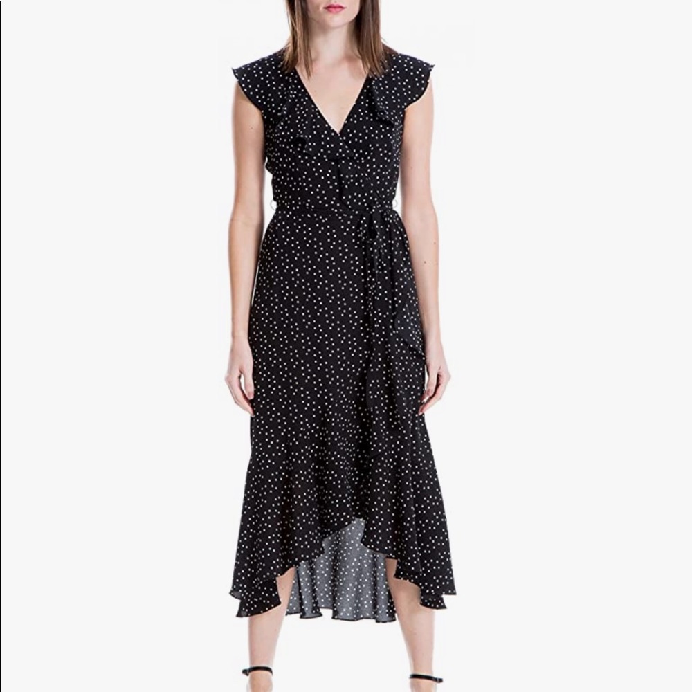 Max Studio polka dot wrap dress